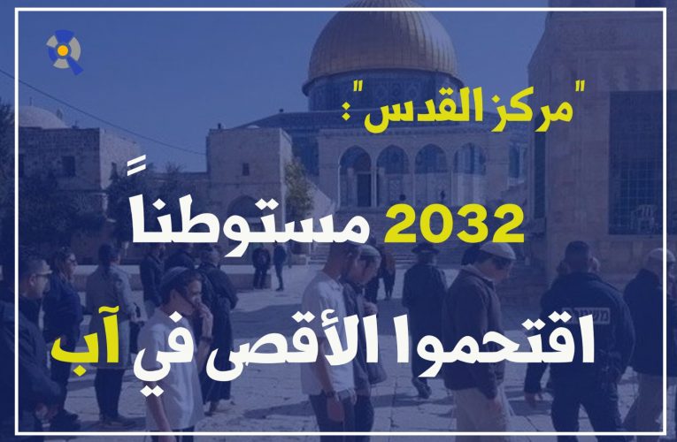 مركز القدس: 2032 مستوطناً اقتحموا الأقصى في آب